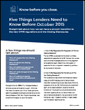 Five Things Lenders NeedToKnow